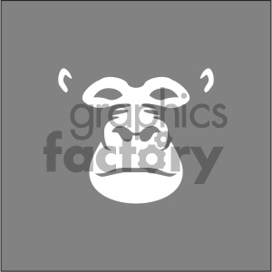 gorilla vector icon clipart. Commercial use image # 405484