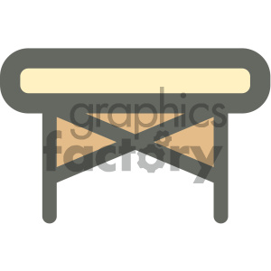 clipart - folding massage bed furniture icon.