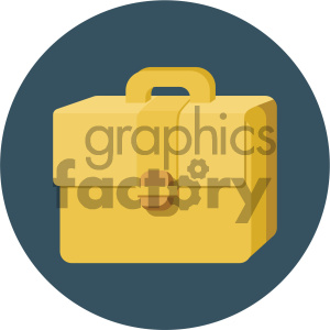 clipart - briefcase circle background vector flat icon.