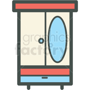 clothing cabinet vector icon clipart. Commercial use image # 406410