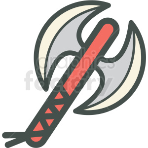 viking axe vector icon clipart.