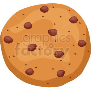 chocolate chip cookie vector flat icon clipart with no background