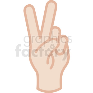 clipart - white hand peace gesture vector icon.