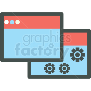 clipart - settings website hosting vector icons.