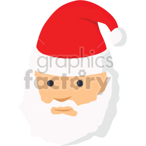 christmas santa face icon clipart. Commercial use image # 407319