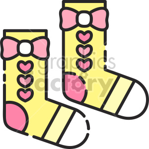 socks with hearts clipart. Royalty-free icon # 407571