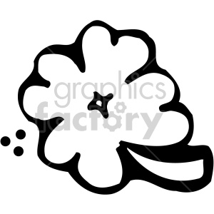 shamrock clover 007 bw clipart. Commercial use image # 407709