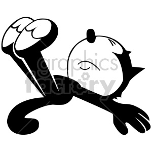 clipart - Felix the cat laying down.