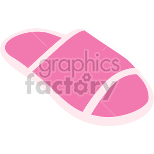 clipart - pink slipper.