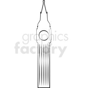 big ben building vector outline clipart. Royalty-free icon # 408634