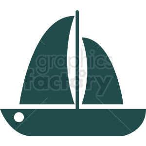 clipart - aqua sail boat icon design no background.