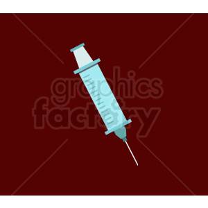 syringe on dark red background vector clipart.