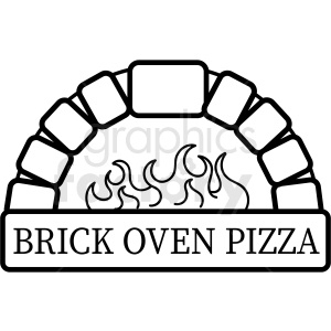 clipart - brick oven pizza.