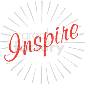 inspire typography vector art clipart. Commercial use image # 409364