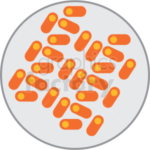 cartoon bacteria in petri dish clipart icon #410009 at Graphics Factory.