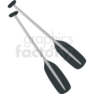 clipart - water rafting paddles vector clipart.