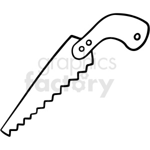 cartoon saw black white vector clipart clipart. Royalty-free image # 411499