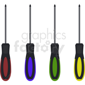 screwdrivers set vector clipart clipart. Commercial use image # 411845