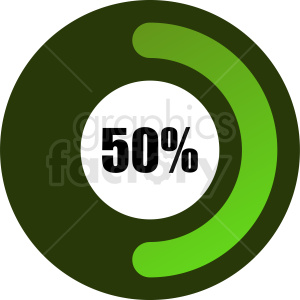 50 percent chart vector