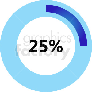 25 percent statistic vector clipart.
