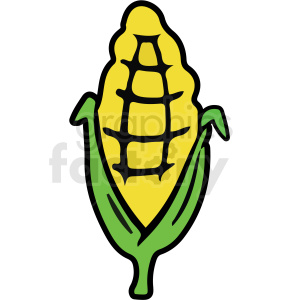 cartoon corn vector illustration clipart. Commercial use image # 412551