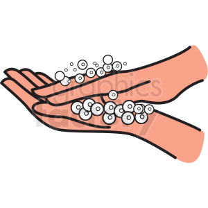clipart - washing hands with soap vector clipart.