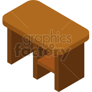 isometric computer desk vector icon clipart 3 clipart. Royalty-free image # 414201