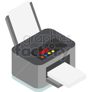 isometric printer vector icon clipart 6 clipart. Commercial use image # 414548