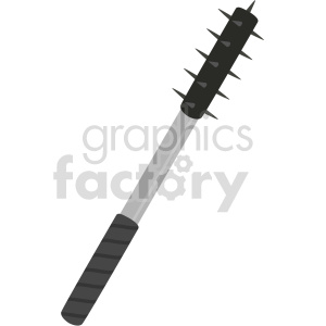 spiked club weapon vector clipart .