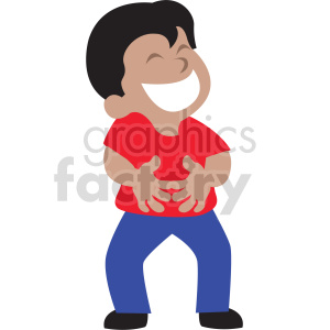 man laughing vector clipart