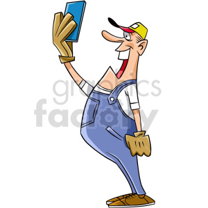 handyman construction cartoon selfie plumber carpenter
