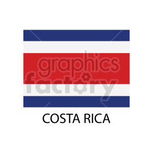 clipart - Flag of Costa Rica vector clipart 1.