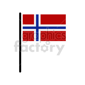 clipart - Flag of Norway vector clipart 04.