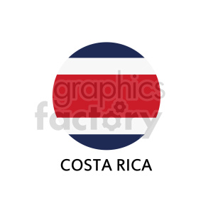 clipart - Flag of Costa Rica vector clipart 3.