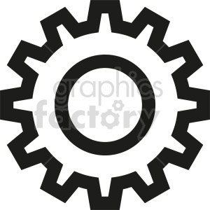 gear outline icon vector clipart .