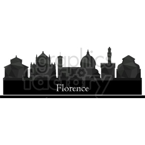 clipart - Florence vector skyline.