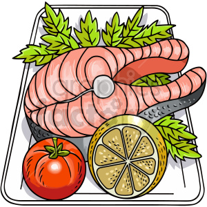 salmon vector clipart clipart. Commercial use image # 416129