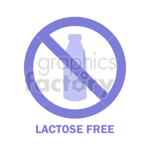 clipart - milk lactose free sign vector clipart.