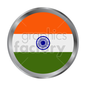 indian flag vector icon clipart.