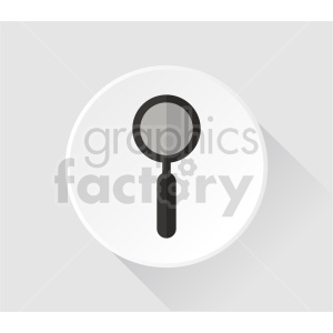 black magnifying glass vector icon clipart.