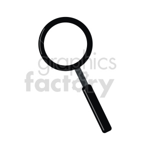 long magnifying glass vector icon clipart.