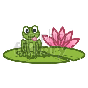 frog on lillypad clipart .