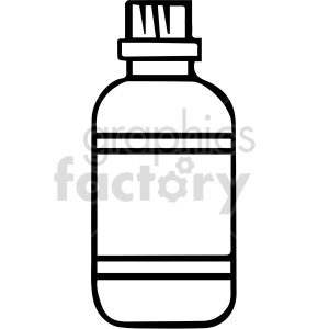 clipart - black and white bottle clipart.