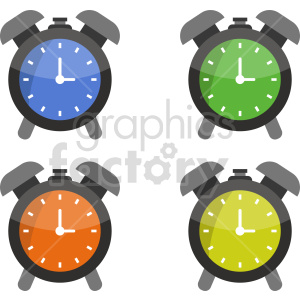 alarm clock bundle vector graphic clipart.