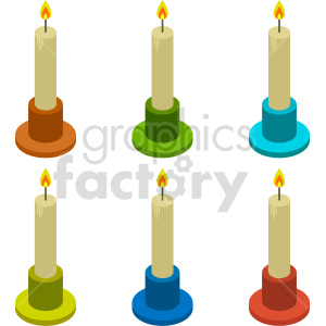 isometric candle bundle