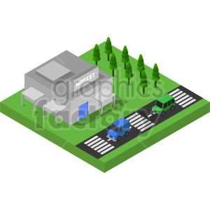 shopping market isometric vector clipart clipart. Commercial use image # 417440
