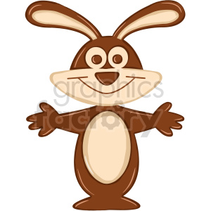 cartoon chocolate easter bunny clipart