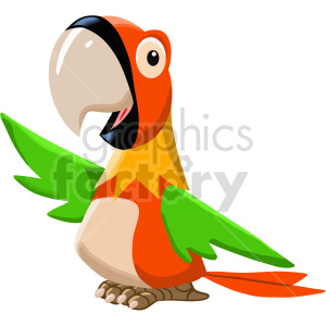 cartoon animals parrot bird