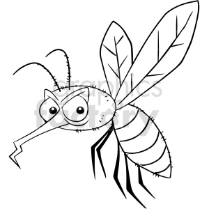 black and white cartoon mosquito clipart clipart. Commercial use image # 417726