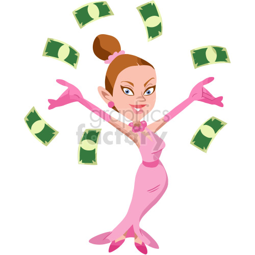cartoon rich girl clipart clipart. Commercial use image # 417834